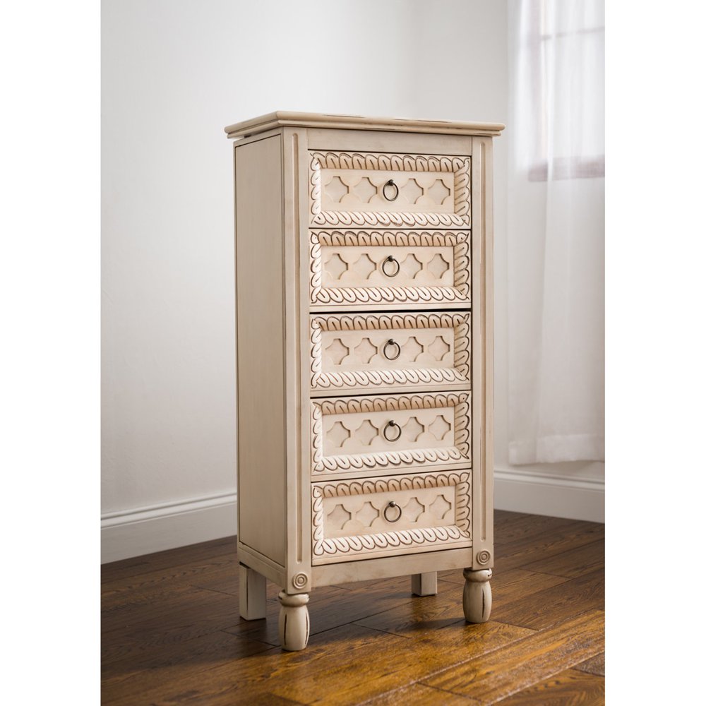 Hives & Honey Abby Standing Jewelry Armoire Ivory