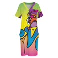 thumbnail image 3 of Peter Max - Pintura digital para mujer, vestido holgado con bolsillos, vestidos de lujo, ropa de verano, 3 of 6