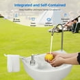 thumbnail image 3 of Dextrus 17L Portable Camping Sink, with Towel Holder & Soap Dispenser, Rolling Wheeled Hand Wash Basin Stand and Carry Bag for Outdoor Events Toilet, Gatherings, Worksite, 3 of 6