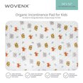 thumbnail image 4 of WOVENX Organic Incontinence Pads for Kids & Toddlers - 5 Layer Waterproof Protectors for Overnight Bed Wetting - Reusable & Washable Pee Pads - Fits Twin to Full Size Beds - 34" x 52" Tiger Bear Fox, 4 of 8