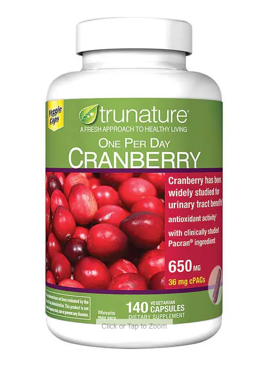 trunature One Per Day Cranberry 650 mg, 140 Vegetarian Capsules
