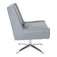 thumbnail image 4 of Fauteuil d'Appoint en Similicuir Gris Charbon avec Base en Aluminium, 4 of 6