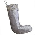 thumbnail image 5 of Homey Cozy  Floral Velvet Embroidered Christmas Stocking Velvet/Gray, 5 of 5