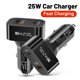 thumbnail image 5 of Cargador de coche de 2 puertos PC ignífugo PD25W QC3.0 Adaptador de teléfono de coche para iPhone 14 Pro, 5 of 8