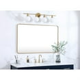 thumbnail image 3 of Soft corner metal rectangular mirror 30x48 inch in Brass, 3 of 5