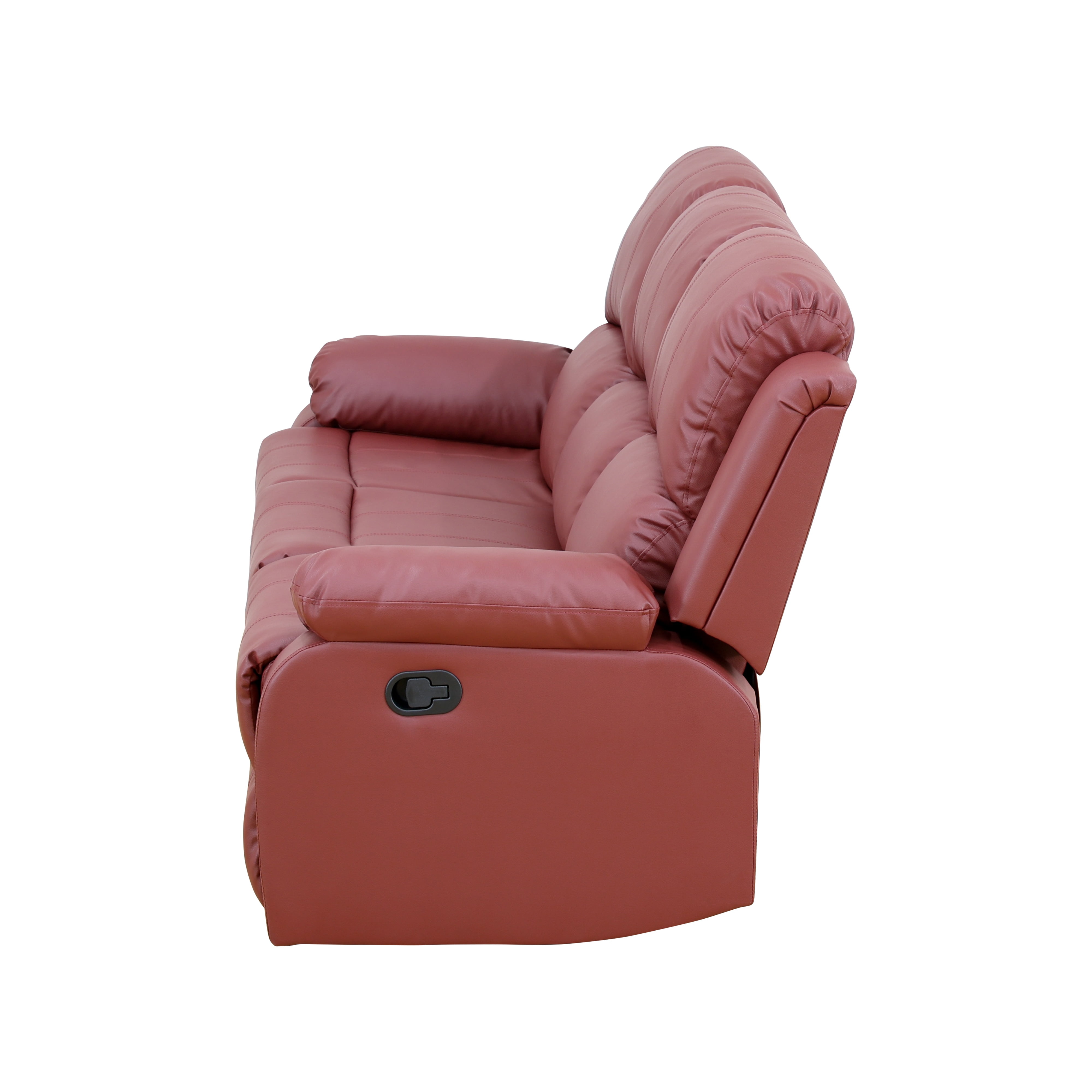 Semi PU and PVC 3-Seat Sofa - Modern Sofa with Intelligent Functions, Storage Bucket, and Reversible Coffee Table for Living Room