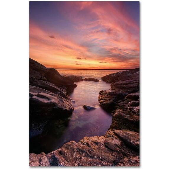Trademark Fine Art "Beavertail Sunset" Canvas Art by Michael Blanchette Photography