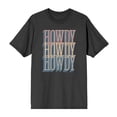 thumbnail image 4 of Western Howdy Repeat Text Men's Charcoal Crew Neck Short Sleeve Tee-Medium, 4 of 7