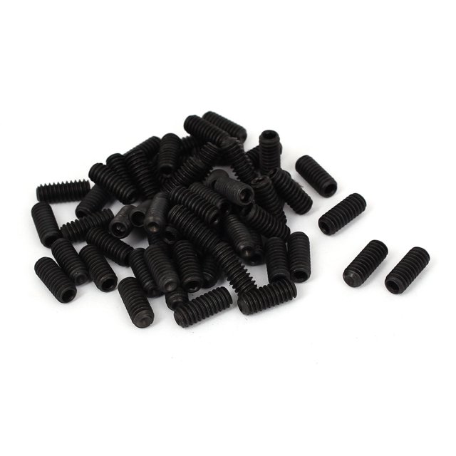 Tornillos de cabeza de punto de copa de socket hexagonal de 1/4" x 5/8" con 20 roscas, color negro, 60 piezas