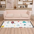 thumbnail image 2 of Yayeee Hallway Runner Rug 2'x6' Non Slip Machine Washable with Rubber Backing, Red Simple Shapes, 2 of 8