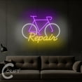thumbnail image 3 of C-CRAFT Bike Repair Neon Sign LED Light 23 inch for Bicycle Shop Wall Art Decor, 3 of 5