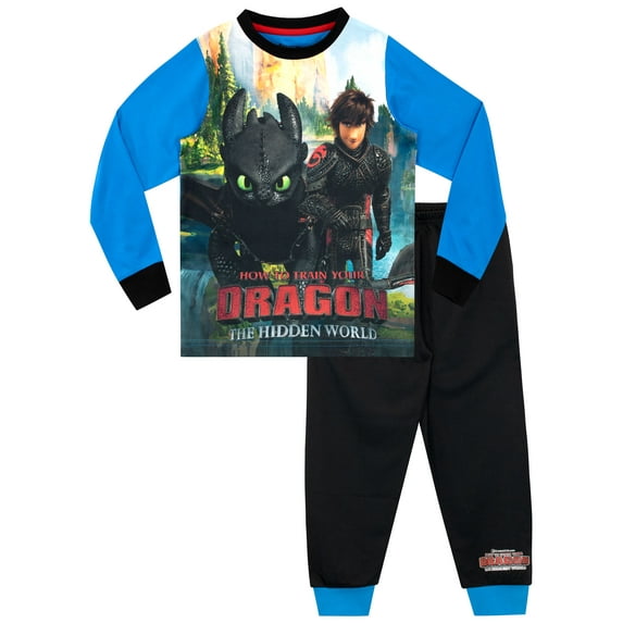 DreamWorks Boys How to Train your Dragon Pajamas Blue Sizes 4-12