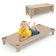 thumbnail image 1 of Costway Pack of 6 Kids Stackable Naptime Cot 52" L x 23" W Daycare Rest Mat Coffee, 1 of 10