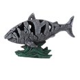 thumbnail image 1 of Sculpture de Requin Creusée en Résine Imperméable Durable Statue de Requin de 7,3 Pouces de Long 4,5 Pouces de Large pour Décoration de Table Étagère, 1 of 22