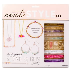 Next Style D.I.Y. Stone & Gem Jewelry Kit, Create 10 Jewelry Pieces