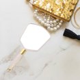 thumbnail image 3 of Handle Cosmetic Mirror Square Simple Durable Clear Fashionable Mirror for Home Store (Beige), 3 of 8