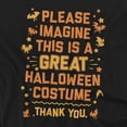 thumbnail image 2 of Popfunk Great Halloween Costume Unisex Adult Canvas Brand T Shirt, Black, 2X-Large, 2 of 3