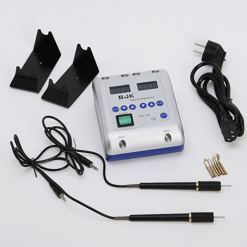 Lab Dental Electric Waxer Carver Double Carving Pen with 6 Tips
