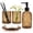 Brown-A, variant on Bathroom Accessories Set, 4Pcs Bathroom Glass Soap Dispenser Set ,with Soap Dispenser , Soap Dish, Tumbler,Brown