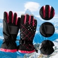 thumbnail image 2 of TAIAOJING Womens Winter Gloves Gloves Adult Snow Windproof Mittens Outdoor Sports Skiing, 2 of 3