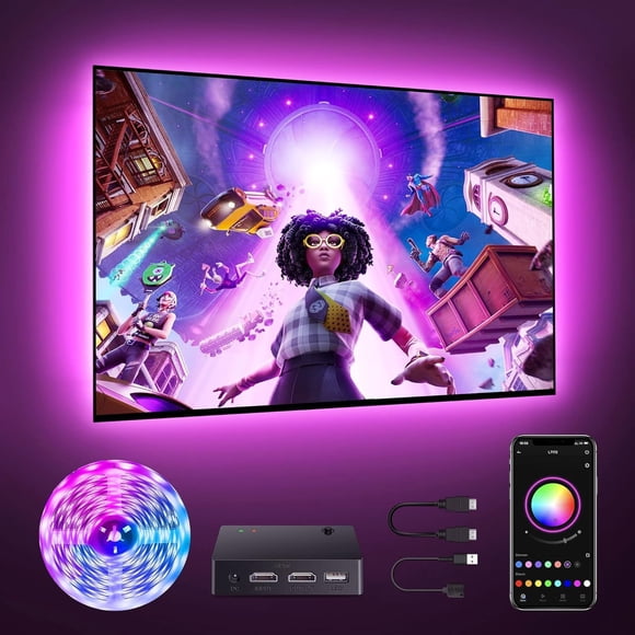 Retroiluminación LED HDMI para TV Nexillumi de 10 m con sincronización musical RGB