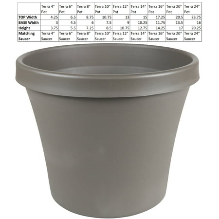 UPC 814174026403 product image for Bloem Terra Pot Planter 10 in. Peppercorn | upcitemdb.com