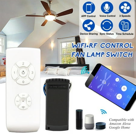 WIFI 433 RF APP Wireless Remote Control Switch Universal Ceiling Fan Lamp Timing (Best App For Calling Over Wifi)