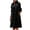 Black, variant on VSSSJ Womens Long Sleeve Shirt Dresses Turndown Collar Solid Color Button Down Simple Casual Knee-Length Loose Dress with Pockets Black M