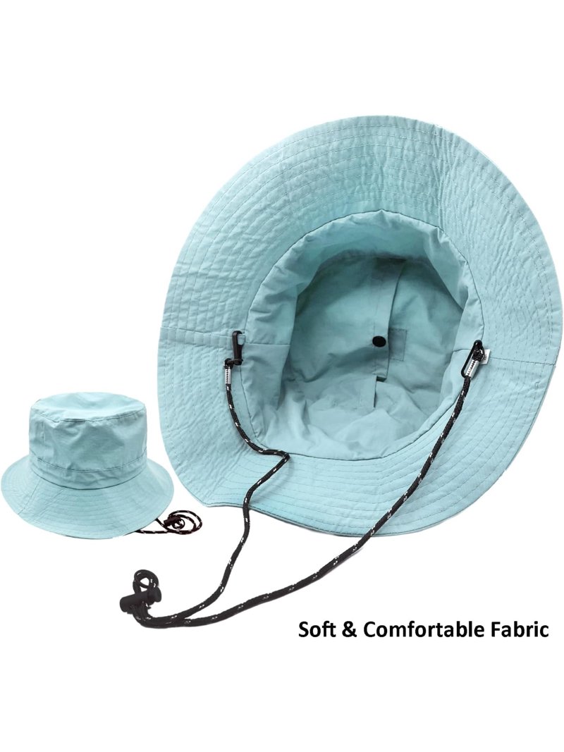 Quick-Dry Polyester Bucket Hat With Chin Strap Packable Sun Hat Luxtrada Quick Dry Waterproof Packable Bucket Hat for Women  main image 4