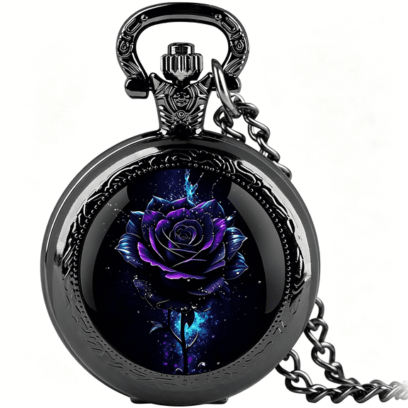DESIGNICE Vintage Pocket Watch for Women Men Graphic Design Quartz Pocket Watches with Chain Pendant with Box