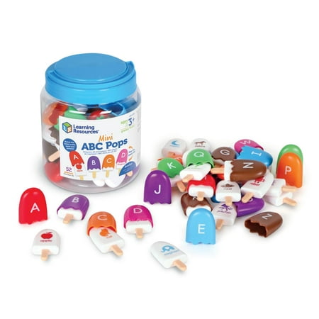 Learning Resources Mini ABC Pops - 52 Pieces, Toddler Learning Toys Ages 3+, ABC for Kids