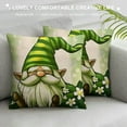 thumbnail image 3 of Creowell  Decorative Hello Spring Throw Pillow Covers Square Double Printed Pillow Cases Farmhouse Floral Green Striped Couch Pillow Covers for Home Decorations，Multi-Size, 3 of 5