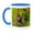 Blue/White, variant on 3drose, Italy, Tuscany, Chianti, Autumn, Harvest Grapes Waiting to Be Picked, 11oz Two-tone Green Mug