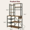 thumbnail image 3 of Yeshouse Microwave Stand, with Storage, with Power Output, 7-Tier Kitchen Bakers Racks, with Hook, Baker Rack for Kitchen, Dining Room, Bakery, 3 of 9
