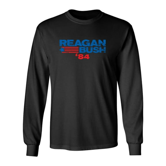 Reagan Bush Sarcastic Novelty Gift Idea Adult Humor Funny Men's Long Sleeve Shirts