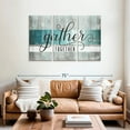 thumbnail image 2 of Elephant Stock Gather Together Grunge Typography Wall Art - Horizontal Multi Panel Canvas - Living Room Wall Decor - Wall Signs Multi Panel - Gray And Teal Decor - 57" x 36", 2 of 4