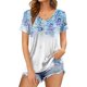 thumbnail image 2 of Blusa de manga corta con cuello en V informal para mujer a la moda, camisetas de verano Pompotops  hkajfhjk471690, 2 of 5