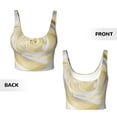 thumbnail image 6 of Goofa White Rose Printed Sports Bras for Women, High Impact Running Bra Workout Crop Tank Tops Longline Sports Bra Push up-XX-Large, 6 of 9