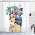 thumbnail image 1 of Ambesonne Flower Shower Curtain, Floral Spring Woman Teen, 69"Wx70"L, Multicolor, 1 of 3