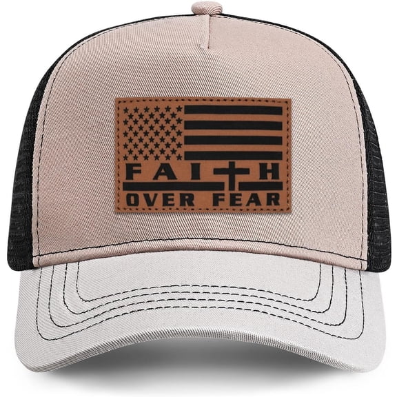 Jesus Hat Christian Gifts for Men American Flag Hats Faith Over Fear Hat Fathers Day Christmas Birthday Gifts for Friend