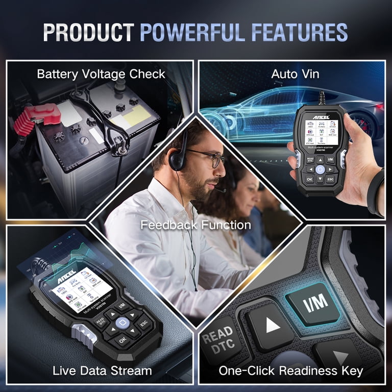 ANCEL VOD700 OBD2 Scanner Fits for Volvo All System Diagnostic