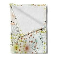 thumbnail image 2 of Abstract Soft Flannel Fleece Throw Blanket, Abstract Lines with Colorful Dots Curves Floral Inspirations in Absurd Artwork, Cozy Plush for Indoor and Outdoor Use, 70" x 90", Multicolor, by Ambesonne, 2 of 5