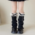 thumbnail image 2 of lnmuld Girls Socks Elegant Winter Girls Leg Warmers Knitted Ballet Style Long Socks with Bow Design for Toddlers and Children Soft Warm Comfort, 2 of 4