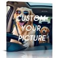 thumbnail image 2 of Summer Funny Wall Art Painting on Canvas, Modern Driving Dog Print Canvas Art Home Prints Wall Art Framed Modern Artwork for Living Room Bedroom Wall Decor 20x20in, 2 of 9