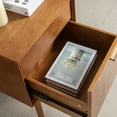 thumbnail image 5 of Modern End Table Charging Station Hidden 2 Drawers Wooden Table Set of 2 Living Room, Acorn, 5 of 10
