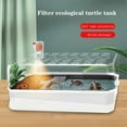 Kojooin Turtle Tank Starter Kit, Turtle Tank With Basking Platform