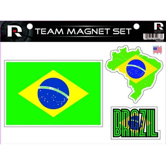 Brazil National Soccer Die Cut Team Magnet Set
