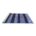 thumbnail image 2 of Ahgly Company Machine Washable Indoor Rectangle Abstract Blue Modern Area Rugs, 2' x 5', 2 of 4
