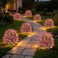 thumbnail image 5 of COM1950s Artificial Flowers with Lights, LED Lighted Eucalyptus Violet Ground Stake Decor, Glowing Faux Plants for Outdoor Garden Yard Patio Home Decoration, 5 of 7