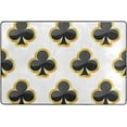 thumbnail image 4 of SKYSONIC 36x24in Playing Card Suits Area Rug, Black Clubs Seamless Pattern Non-Slip Floor Carpet for Indoor Living Dining Room Bedroom, 4 of 7